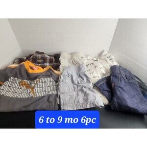 Lot Of 6 Toddler Boys Clothes 6 TO 9 Months Puma Osh Kosh Carters Jumping Beans